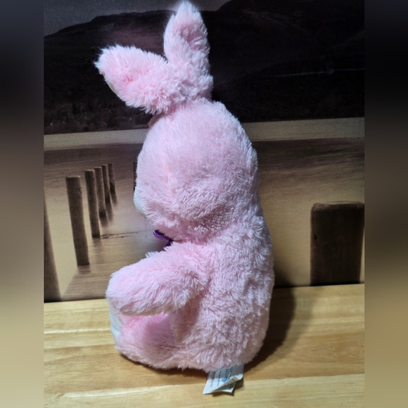 Hug Fun Pink Plush Bunny Rabbit Toy - Picture 3 of 7
